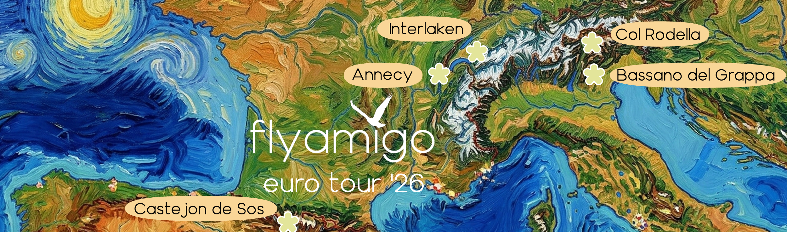 Paragliding XC trip in Europe with flyamigo